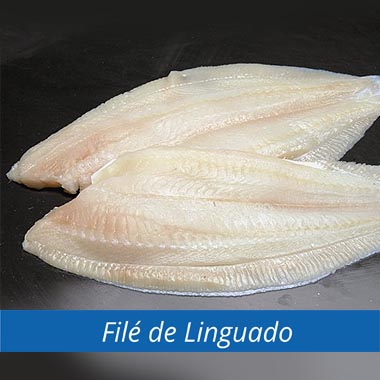 FILÉ DE LINGUADO<br><br>Em sua maioria o Linguado (Solea vulgaris) é típico de águas salgadas. No Brasil, o Linguado pode ser encontrado em rasas águas costeiras de todo o litoral, optando por locais mais profundos quando a temperatura cai. Tem carne macia, muito clara, firme e sabor suave.